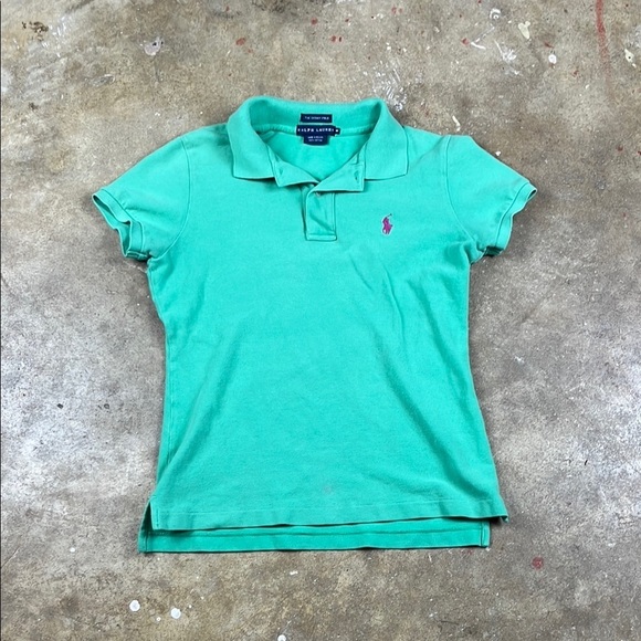 Ralph Lauren Tops - Ralph Lauren Mint Green the skinny polo y2k
Size: Medium